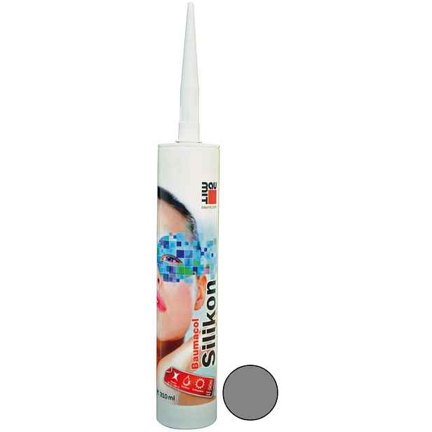 Tmel silikonový sanitární Baumit Baumacol Silikon cement grey 310 ml
