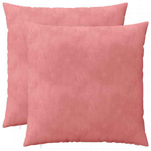 vidaXL Povlak na polštář 2 pcs HEERLEN Růžová 65 x 65 cm Samet