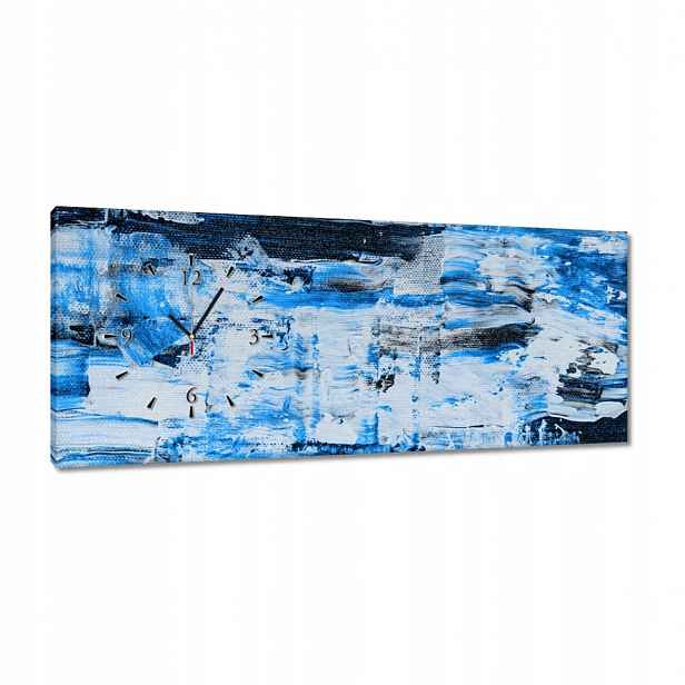 Hodiny 100x40 Abstrakce Classic Blue