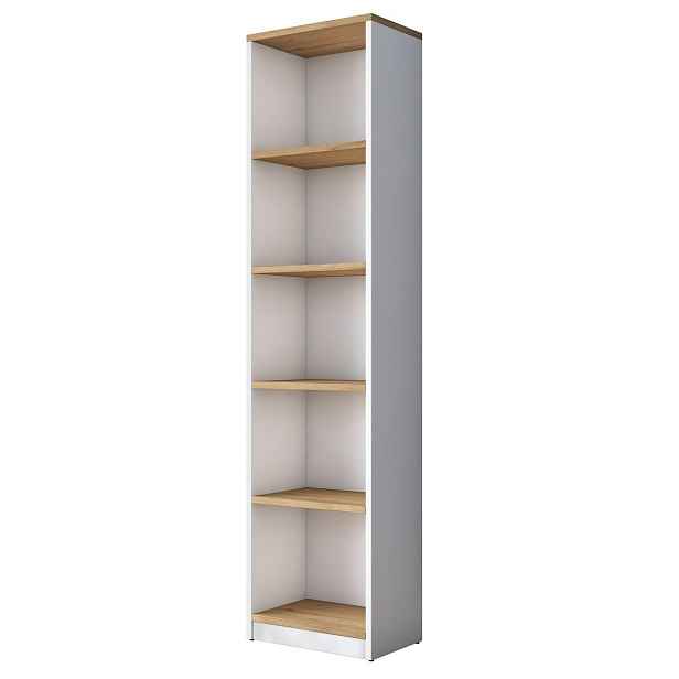 Knihovna Hale White and Walnut