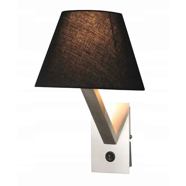 Nástěnná lampa Orlando černá/satén MaxLight
