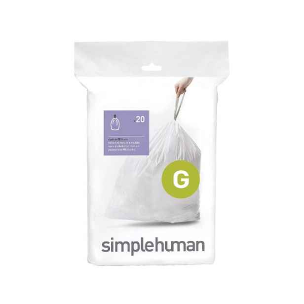 Sáčky na odpad, kód G, 30 L / 20 ks, plastové - simplehuman