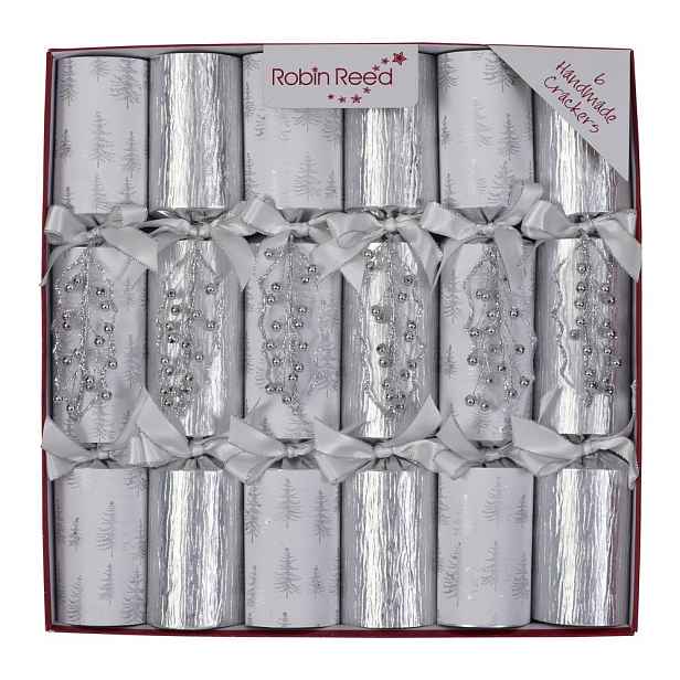 Vánoční crackery v sadě 6 ks Silver Ice – Robin Reed
