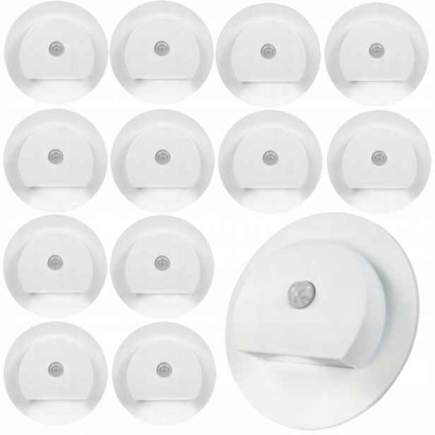 13 X Led Schodišťová Lampa 230V Senzor Pohybu Soumraku Osvětlení Schodů