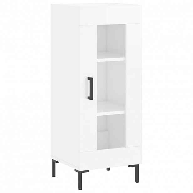 vidaXL Příborník bílý s vysokým leskem 34,5x34x90 cm kompozitní dřevo