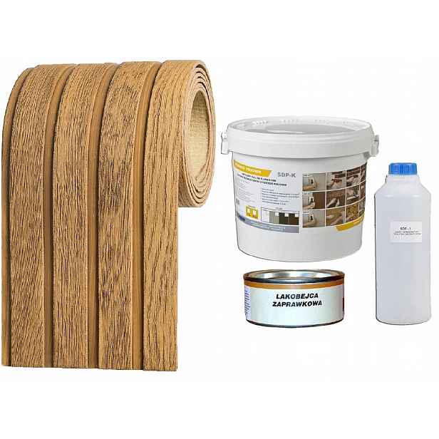 Lamel Fasádní sada Lepidlo Lamel Lak 1m2 Světlý Dub 18cm 1m2
