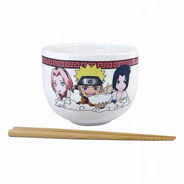 Miska na ramen Naruto Shippuden Team Seven 414 s hůlkami