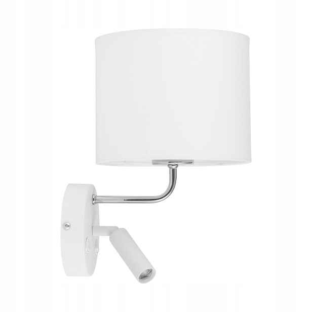 Nástěnné svítidlo Richi bílé Tk Lighting 4236 E27 G9 s stínítkem do ložnice