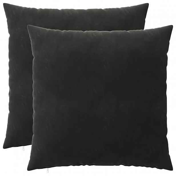 vidaXL Povlak na polštář 2 pcs HEERLEN Černá 65 x 65 cm Samet