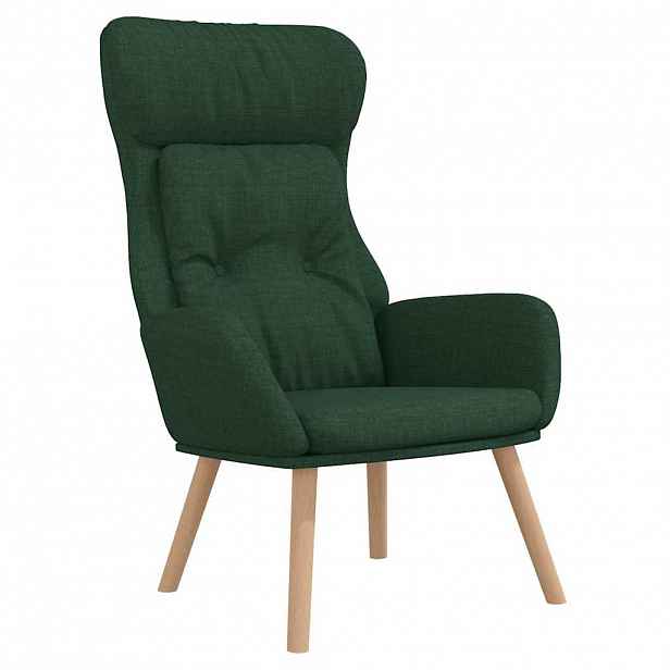 vidaXL Relaxační křeslo tmavě zelené textil