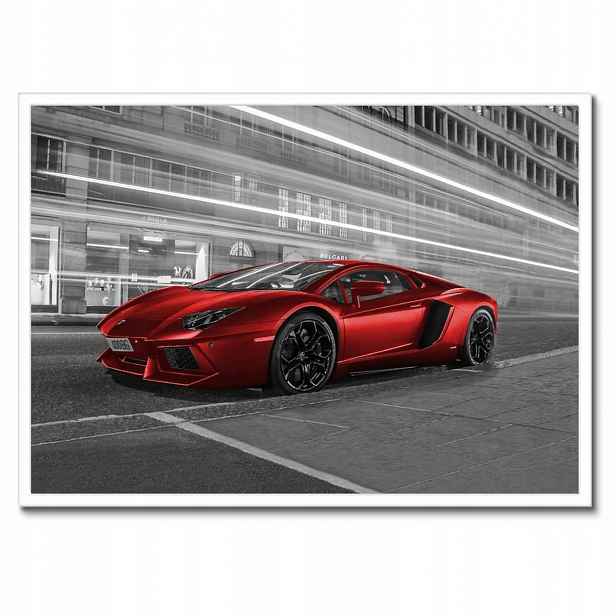 Plakáty v rámu 70x50 Červené Auto