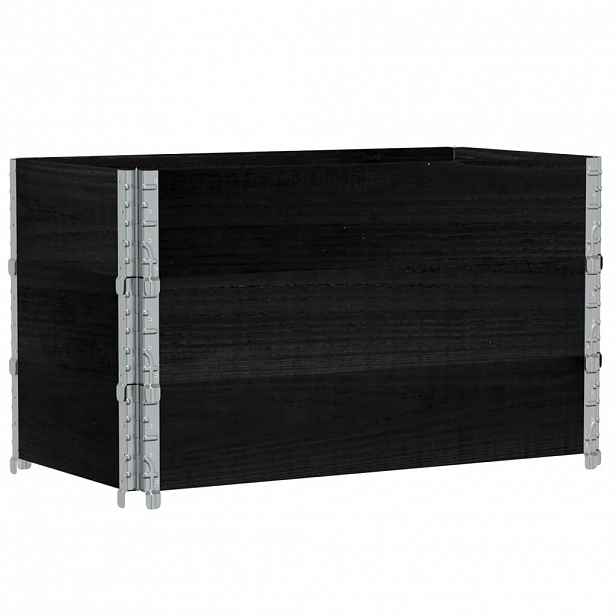 vidaXL Zahradní truhlík černý 100 x 50 cm masivní borové dřevo