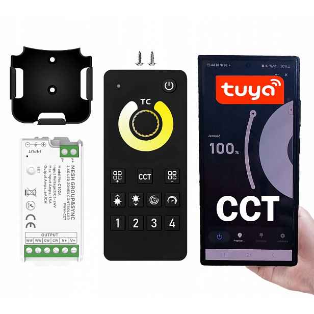Komplet Dálkový Ovladač Bluetooth Led Ovladač pro Led pásky Cob Smd Cct Mono R-kzq-