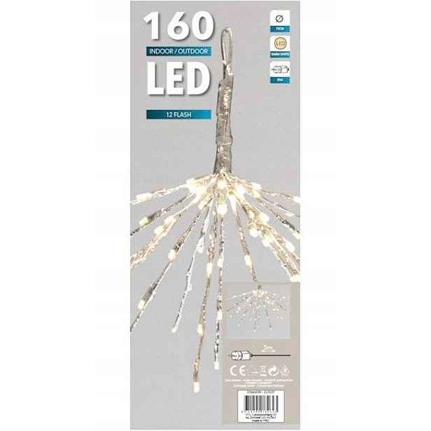 Lampičky 160 Led Zimní Led Ozdoba Venkovní Jmelí 230V