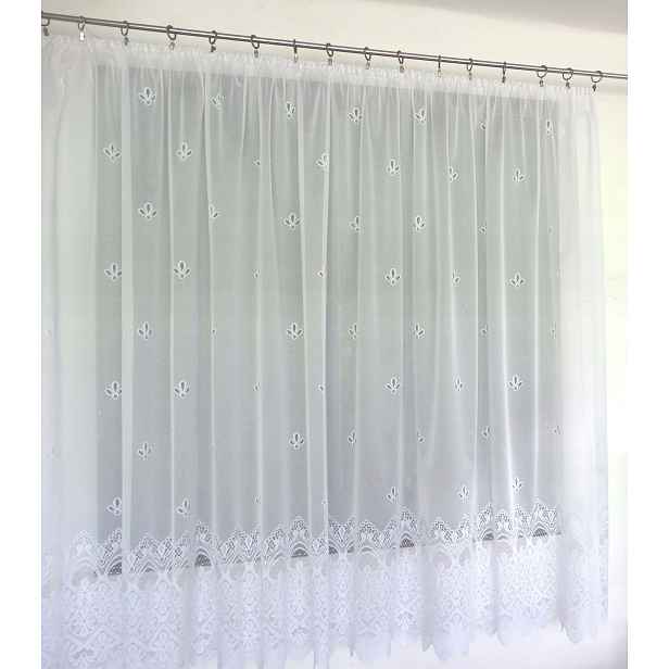 Mg Záclona žakárová 3088 Bílá 400x130 cm s páskou šitou G