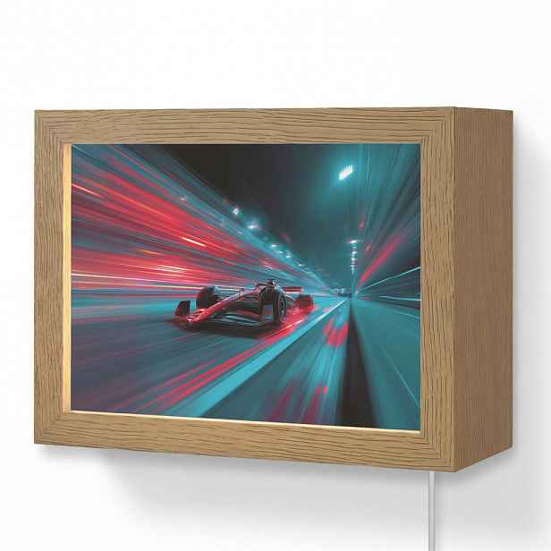 OnlyWow NÁSTĚNNÁ LAMPA Závodní auto - Červená - Rychlost 20x15 cm