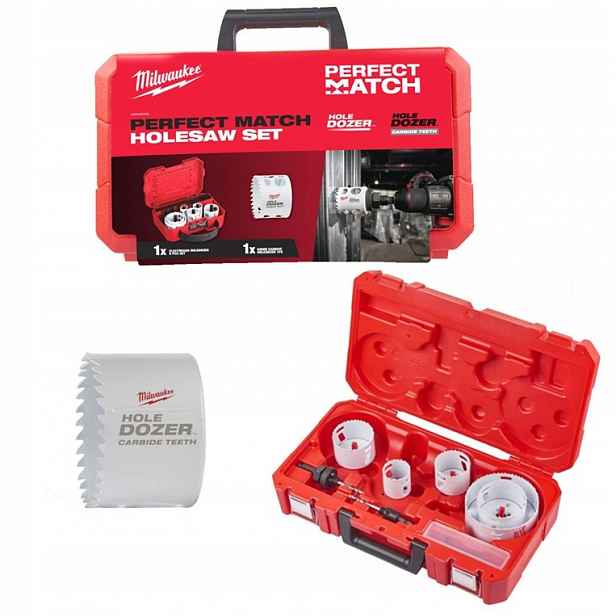 Sada děrovaček Holesaw 6 Ks příslušenství Perfect Match Milwaukee