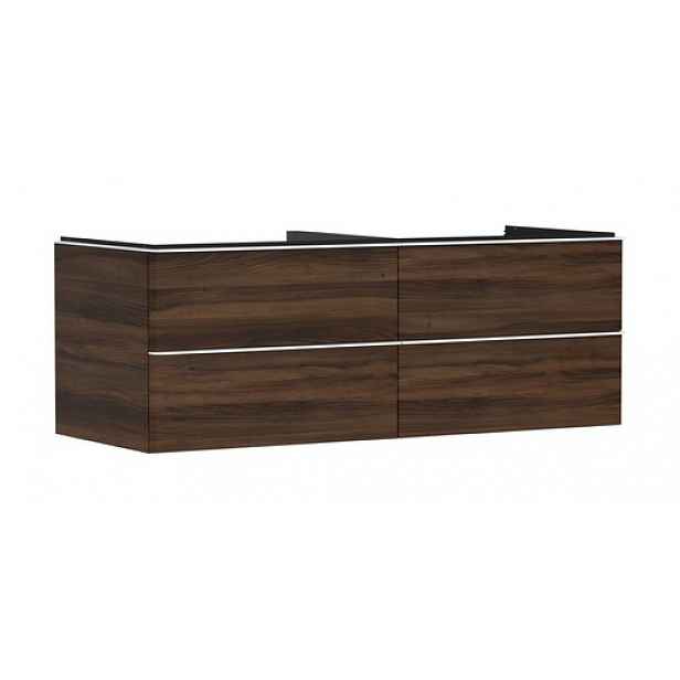 Skříňka pod umyvadlo pod desku Hansgrohe Xelu Q 136x49,5x55 cm tmavý ořech 54089700