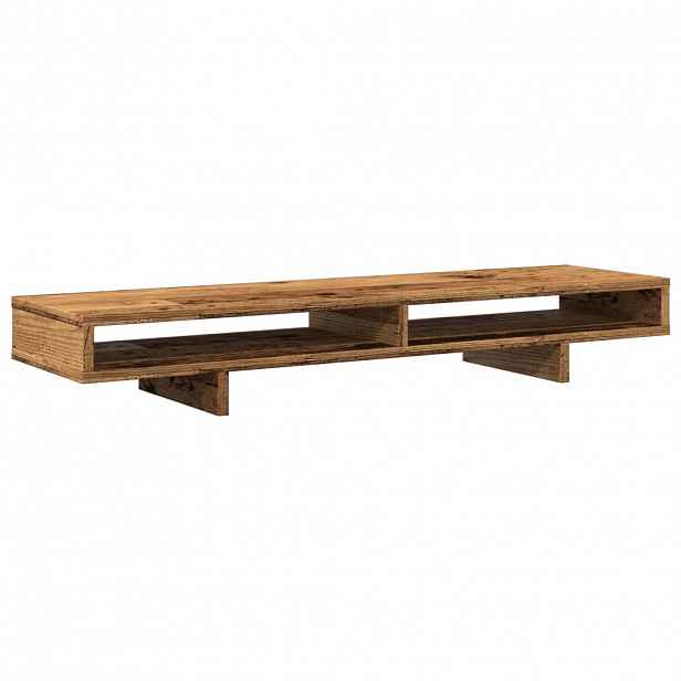 vidaXL Stojan na monitor old wood 100 x 27 x 15 cm kompozitní dřevo