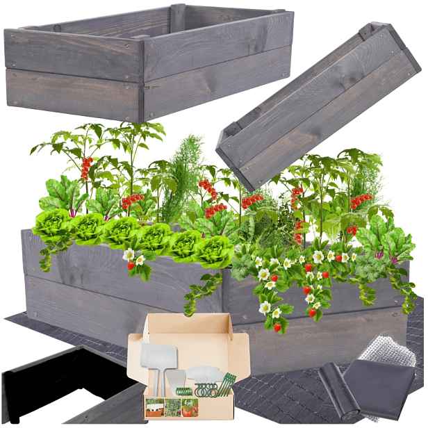 Vyvýšený záhon zeleninový záhon box pařeniště květináč impregnace 18x100x30