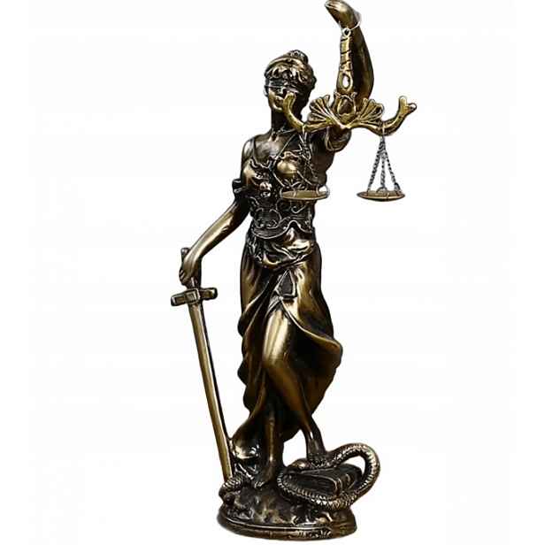 Temida figurka Dikom Bohyně Spravedlnosti Justitia 29 CM z pryskyřice