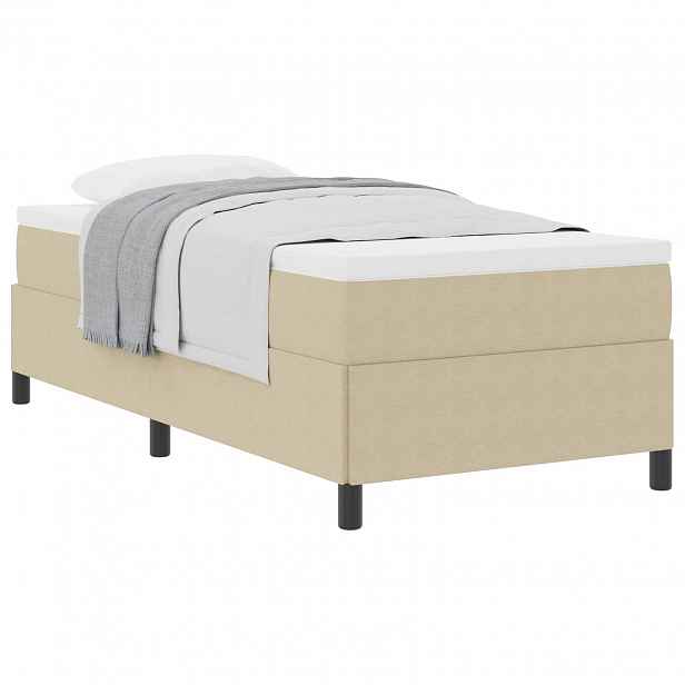 vidaXL Postel s boxspringem Šedozelená 100 x 200 cm Žebrovaná látka