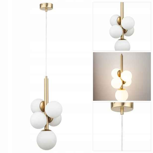 Závěsná lampa zlatá Perla Lux moderní 5 zdrojů nad barem Sigma Lighting