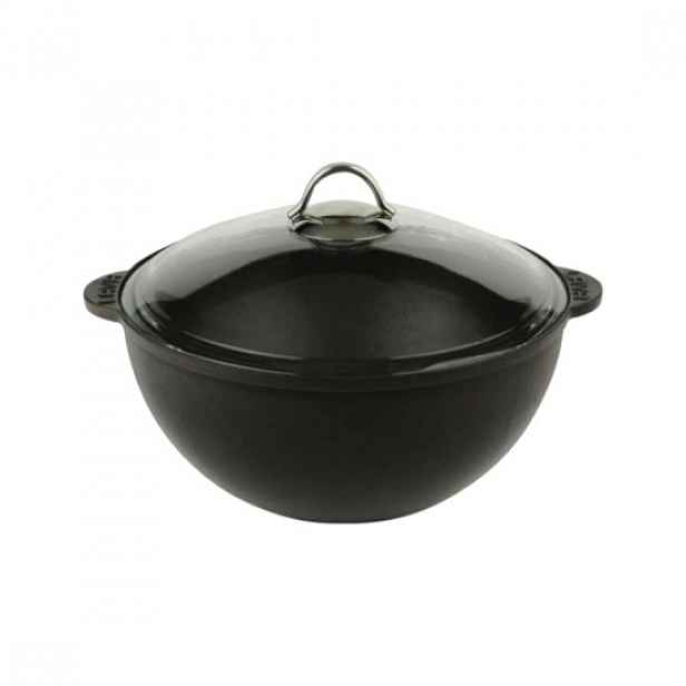 Kulatý kastrol se skleněnou poklicí, litina, 28 cm - LAVA