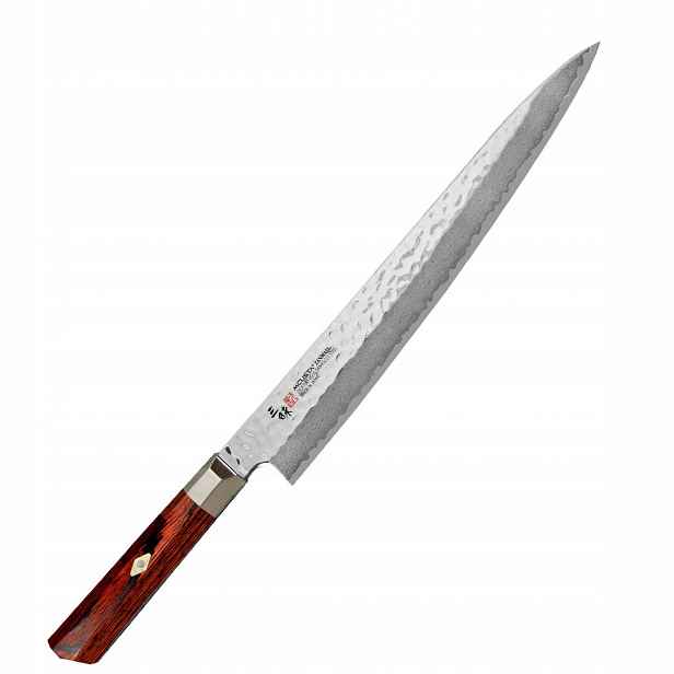 Mcusta Zanmai VG-10 Supreme Hammered Japonský Nůž Sujihiki 61 Hrc 27 cm