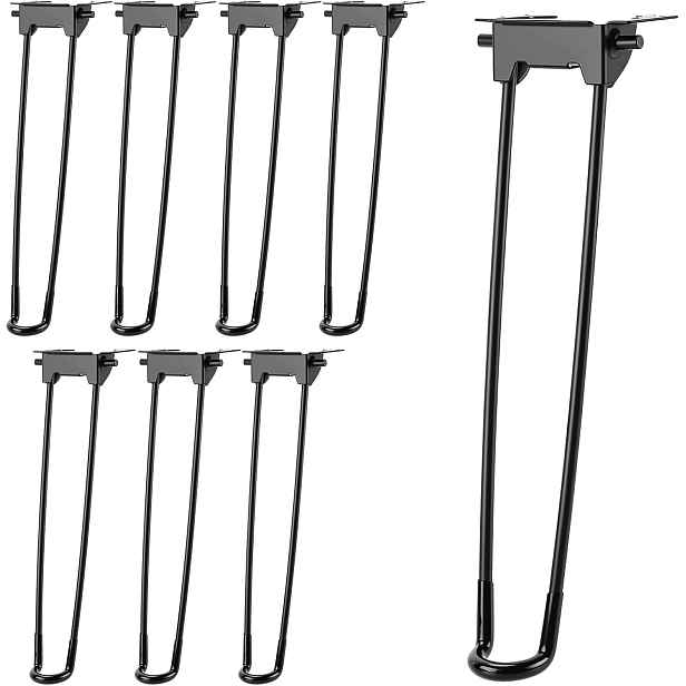 Skládací nohy Hairpin 32 cm 4 ks Černé Kovové pro stolek