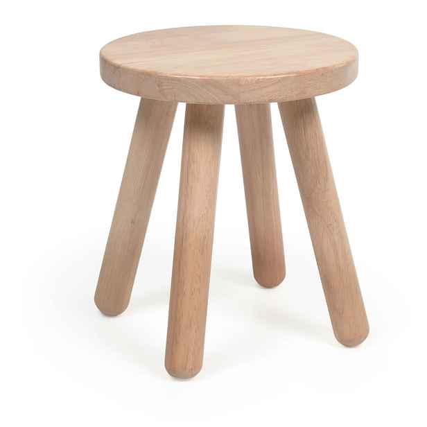 Dětská stolička z kaučukového dřeva Kave Home Dilcia, ø 24 cm