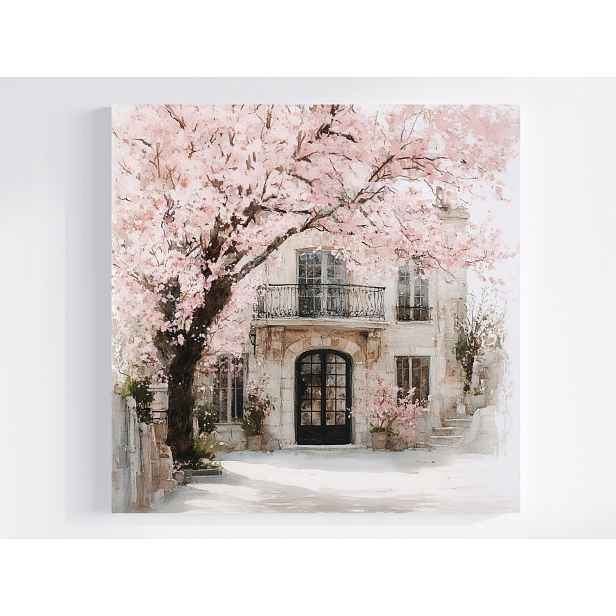 Obraz Na Plátně Canvas Krajina Francie Provence Dům Vila Dřevo 50x50
