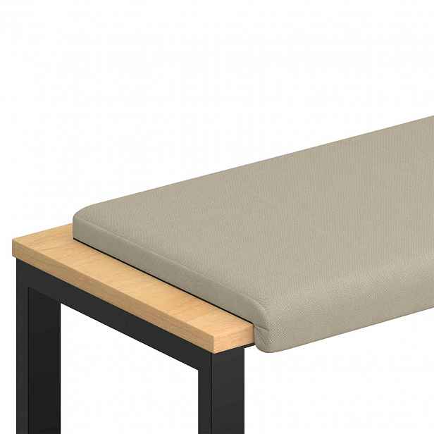 vidaXL Polštář na lavici Texturovaný samet Písková Hloubka 35 cm
