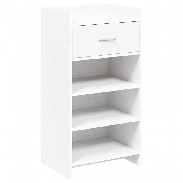 vidaXL Skříň na obuv se zásuvkou Bílá 48 x 36 x 92 cm Kompozitní dřevo