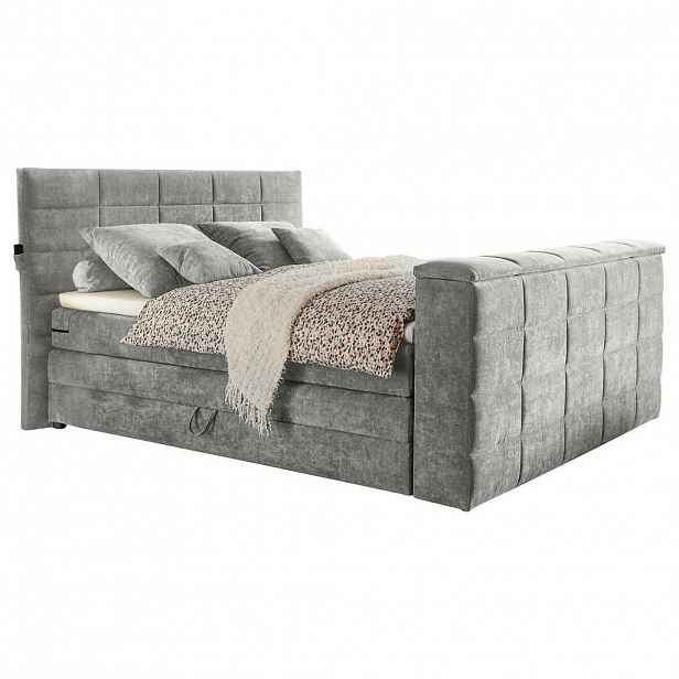 Carryhome POSTEL BOXSPRING, 180/200 cm, jílová barva