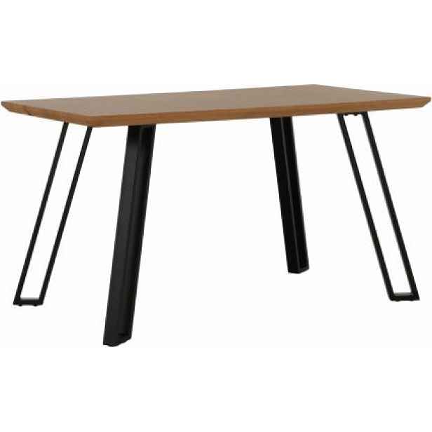 Jídelní stůl Symill, dub / černá 140 cm