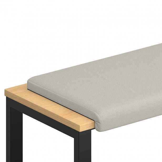 vidaXL Polštář na lavici Texturovaný samet Ovesná Hloubka 35 cm