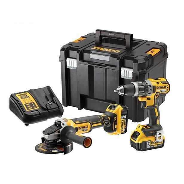 DeWalt DCK2020P2T šroubovák DCD791 akumulátorová bruska DCG405 18V 5AH