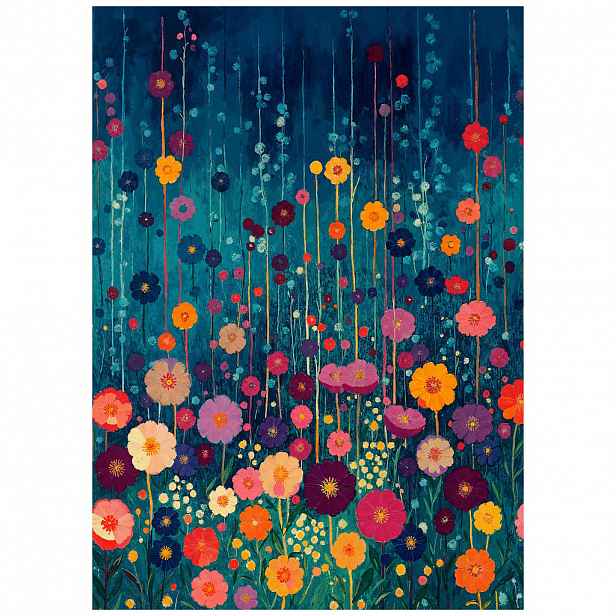 Monee TIŠTĚNÉ OBRAZY NA PLÁTNĚ, krajina a příroda, květiny, podzim, 50/70 cm