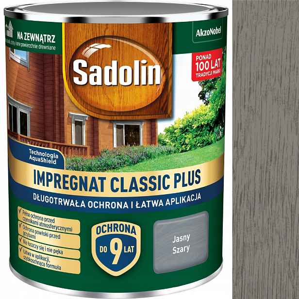 Sadolin Classic Plus Vodní Impregnace 4,5 L Světle Šedá