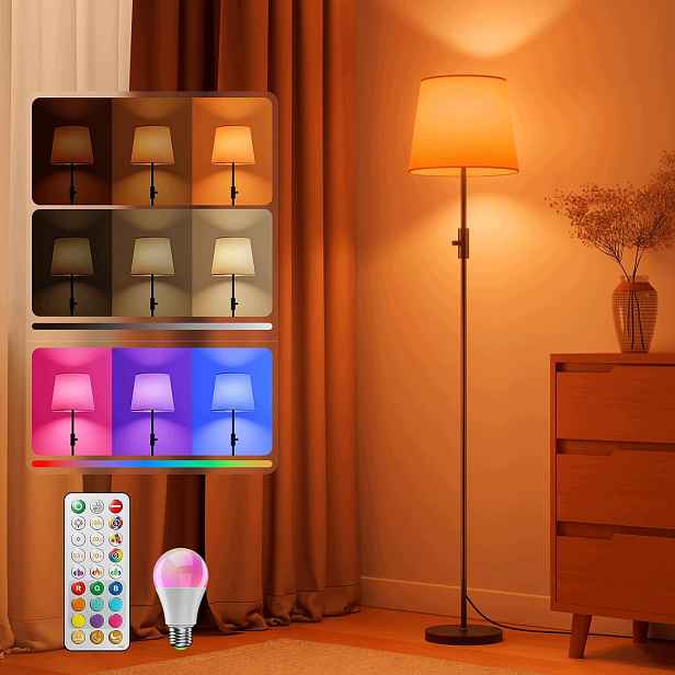 Stojací Led lampa Dálkový Ovladač Magnetická Rgb 1200lm Len Varicart 157 cm