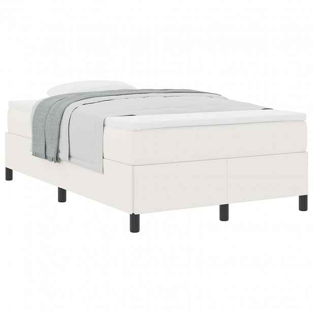 vidaXL Postel s boxspringem Krémová 120 x 190 cm Žebrovaná látka