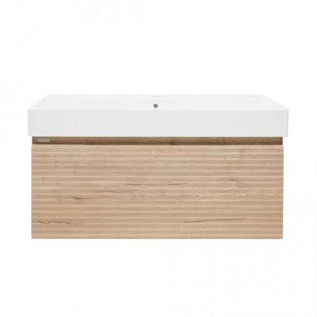 Koupelnová skříňka s umyvadlem Naturel Savona 78x43x44,8 cm dub halifax mat SAVONA100DHSAT