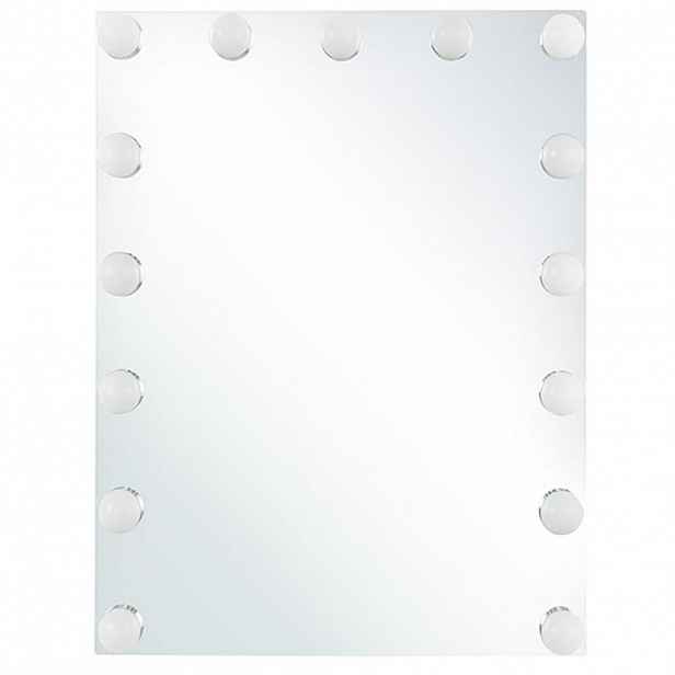 Beliani KOUPELNOVÉ ZRCADLO s LED osvětlením obdélníkové 40/50 cm Lucenay