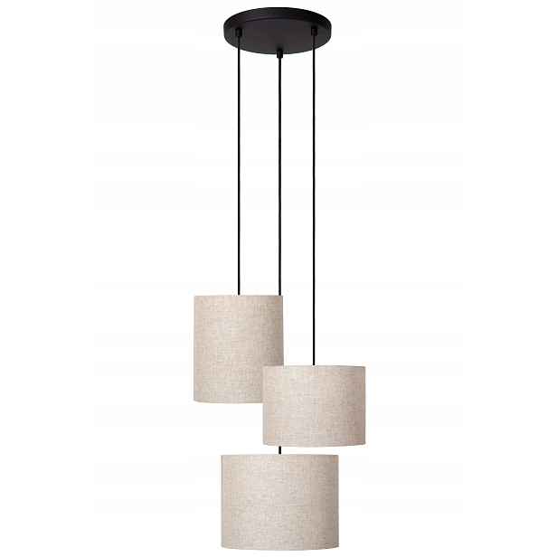 Lucide Závěsná lampa Maya Krémová 3xE27 40W s Abažurami