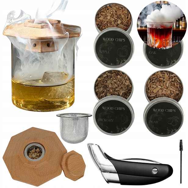 Sada Na Uzení Koktejlů Automatický Barový Smart Smoker Odolný