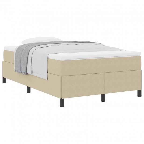 vidaXL Postel s boxspringem Šedozelená 120 x 190 cm Žebrovaná látka