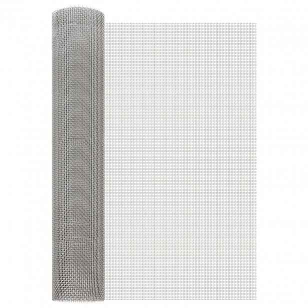 vidaXL Síťovina 60 x 200 cm 6 Mesh Nerezová ocel 201 Stříbrná