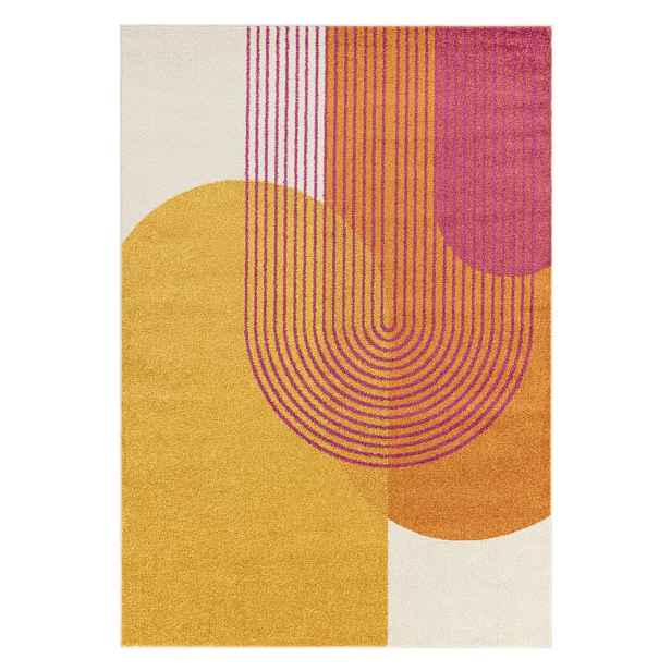 Žluto-oranžový koberec 80x150 cm Muse Orange Retro – Asiatic Carpets