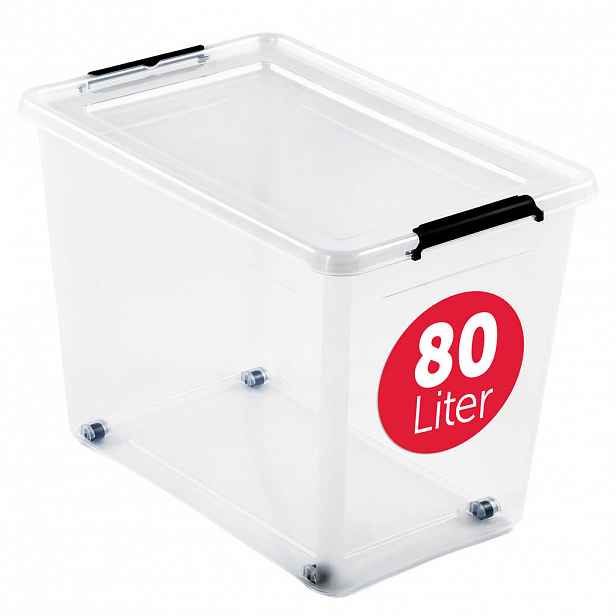 BOXXivo ÚLOŽNÝ box s víkem 80 l – sada 1 ks
